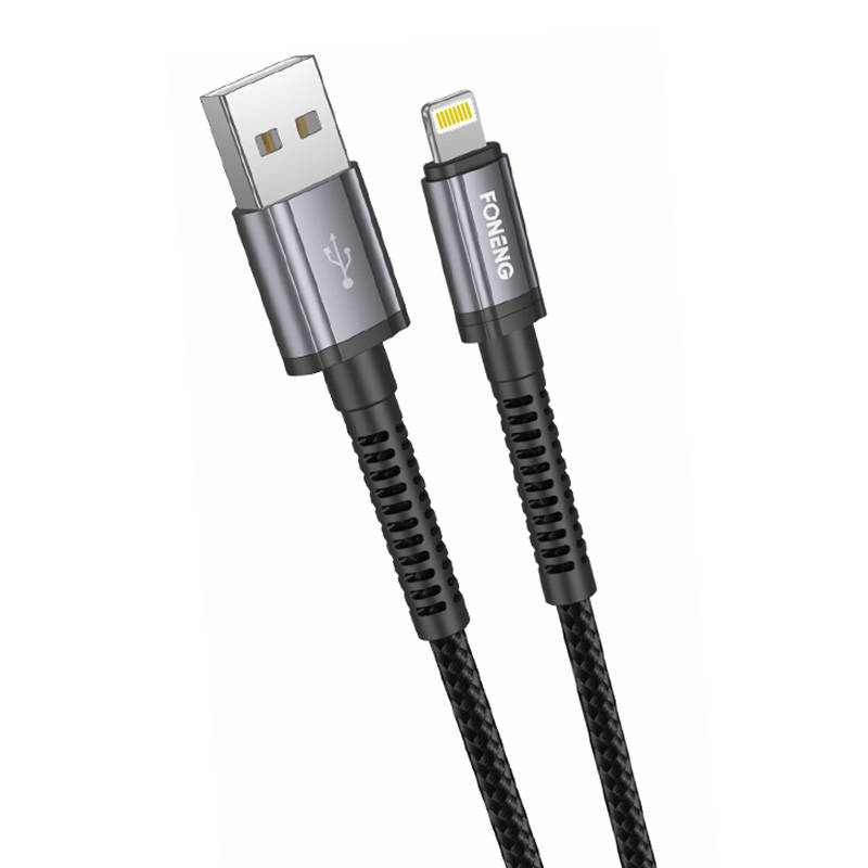 USB kabel za Lightning Foneng X83, 2.1A, 1m (crni)