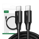 Kabel USB-C na USB-C UGREEN 15175 (crni) (paket od 5 komada)