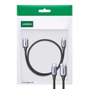 Kabel USB-C na Micro USB UGREEN 15231, 0,5 m (svemirsko sivi) (paket od 5 komada)