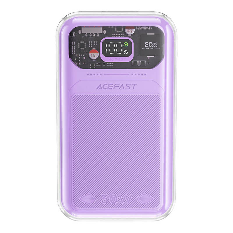 Powerbank Acefast M2 Sparkling Series, 20000mAh, 30W (ljubičasta)