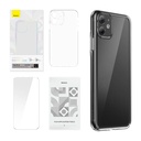 Maska Baseus Crystal Series za iPhone 11 (prozirna) + kaljeno staklo + set za čišćenje