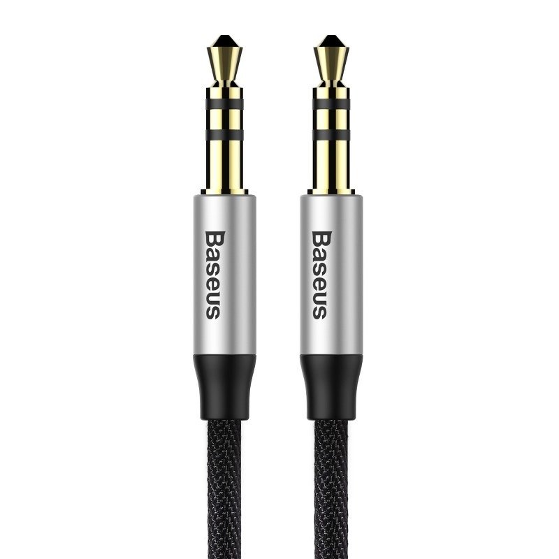 Baseus Yiven Audio Cable Cable 3.5 muški Audio M30 1.5M Silver+ Black (paket od 5 komada)