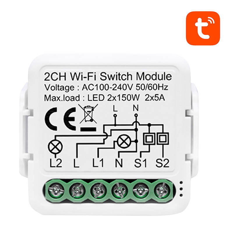 Modul pametnog prekidača WiFi Avatto N-WSM01-2 TUYA