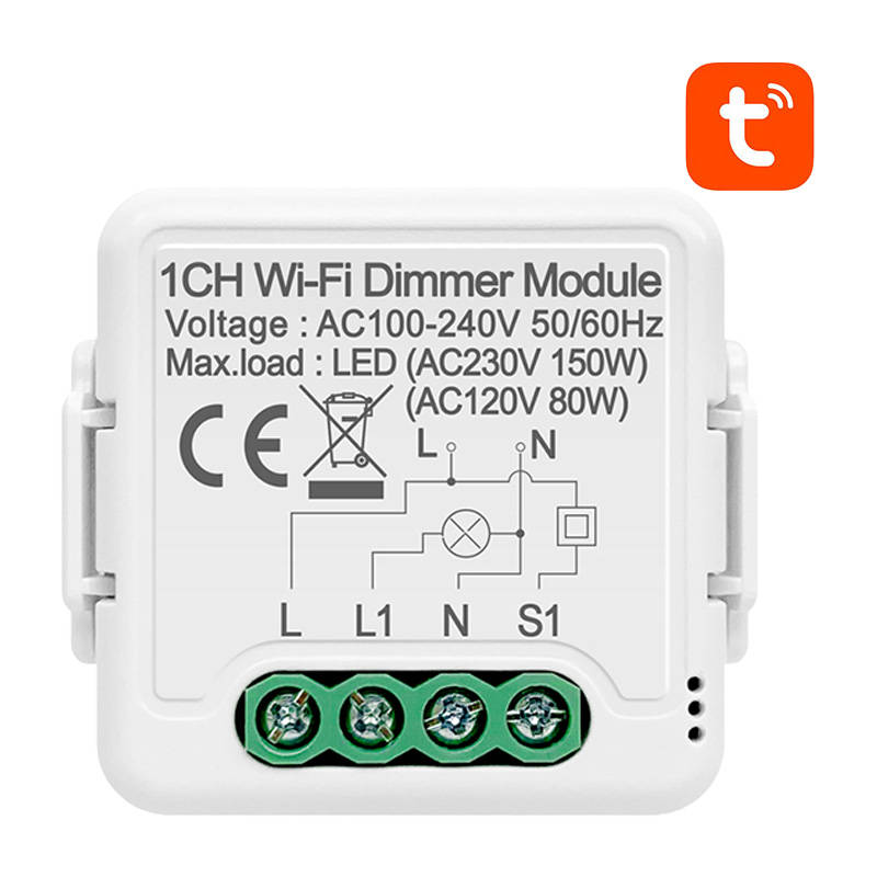 Modul pametnog prekidača za prigušivanje WiFi Avatto N-DMS01-1 TUYA