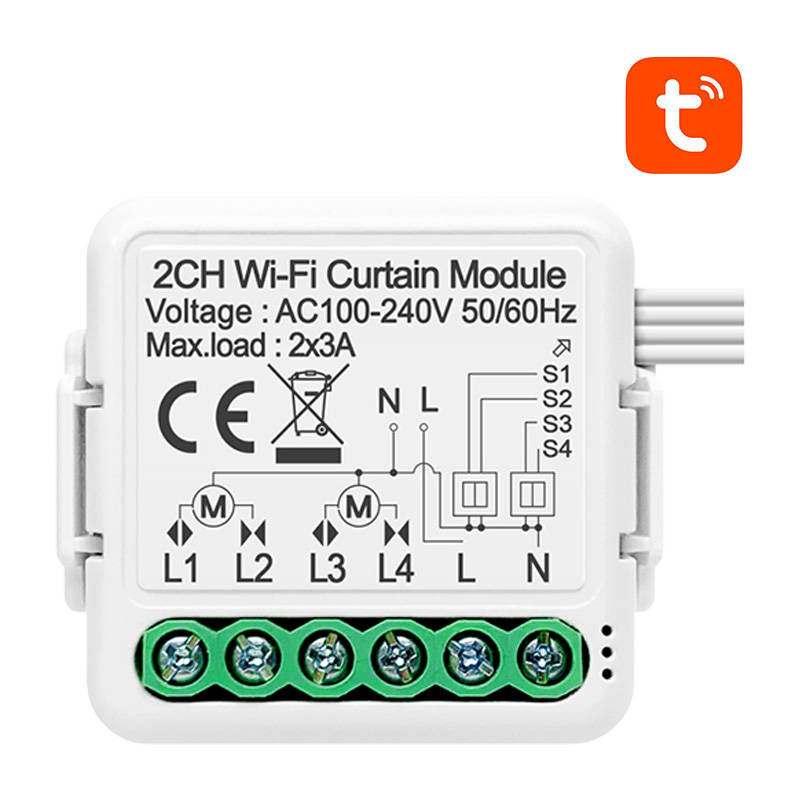 Modul pametnog prekidača za zavjese WiFi Avatto N-CSM01-2 TUYA