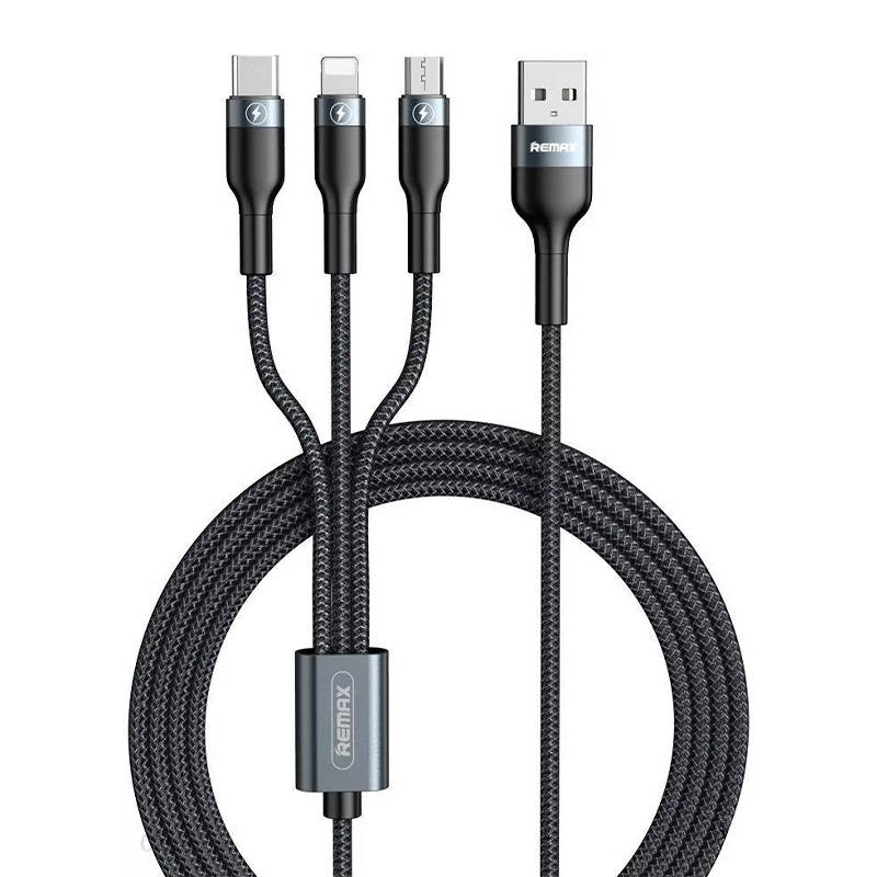 USB kabel 3u1, Remax Sury 2 Series 1.2m, 2A