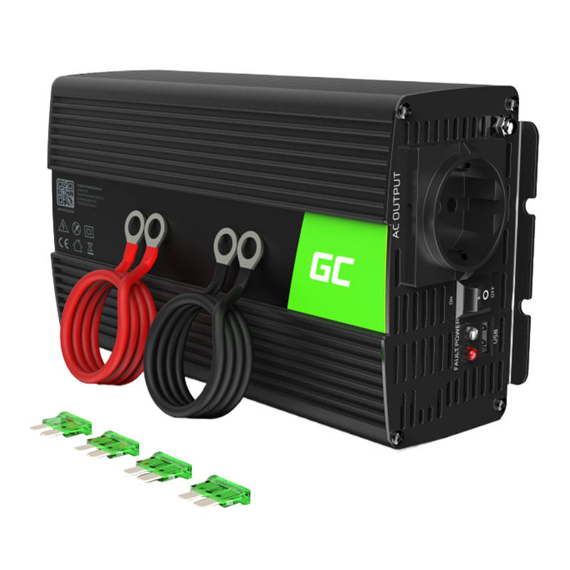 Pretvarač napona Green Cell Inwerter 12V / 230V 1000W/2000W (čisti sinusni val)