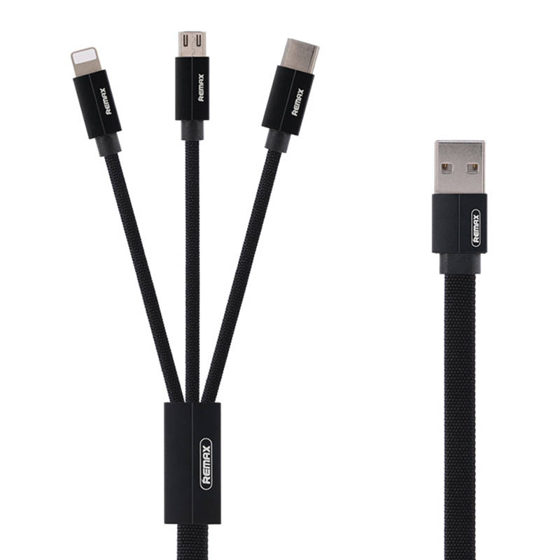 Kabel USB 3u1 Remax Kerolla, 2m (crni)