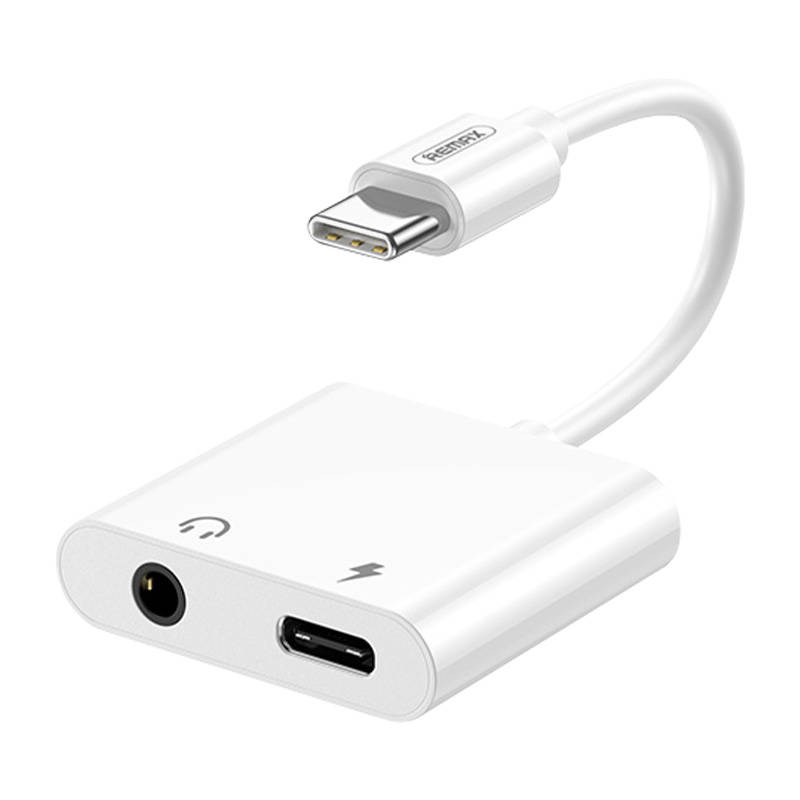 Adapter Remax USB-C na USB-C, AUX 3.5mm, RL-LA11 (bijeli)