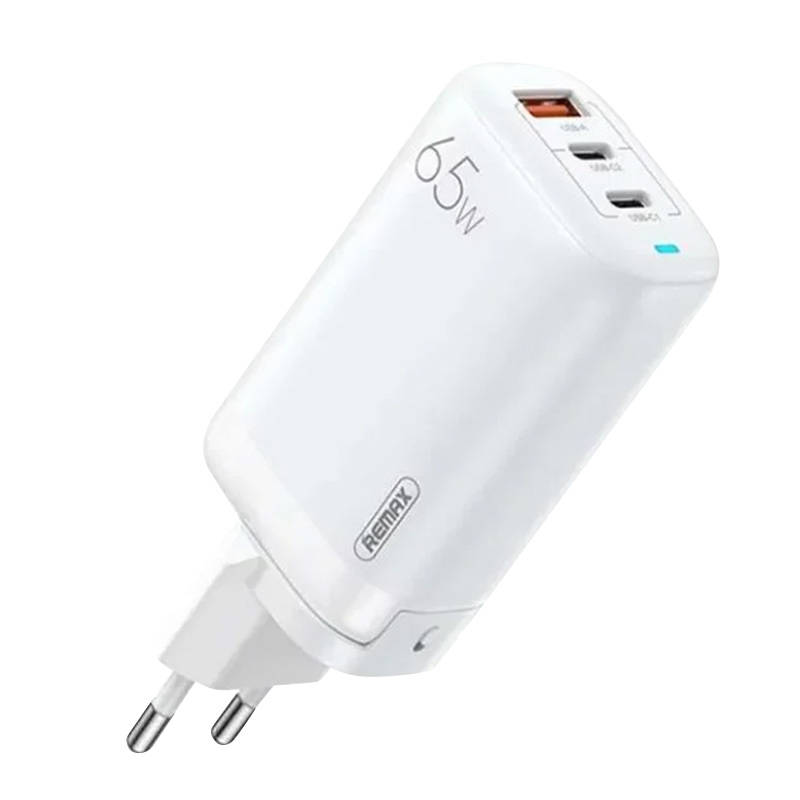 Zidni punjač Remax, RP-U55, 2x USB-C, USB, 65W (bijeli)