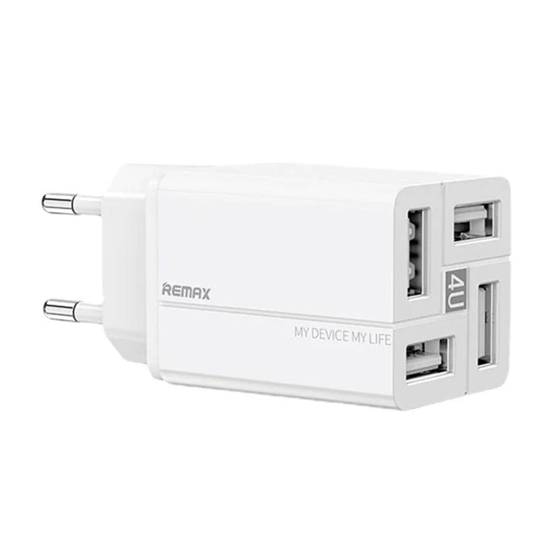 Zidni punjač Remax, RP-U43, 4x USB, 3.4A (bijeli)