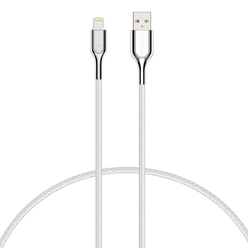 Kabel Lightning na USB Cygnett Armored 2.4A 12W 0,1m (bijeli)