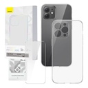 Transparent Case i Tempered Glass set Baseus Corning za iPhone 12