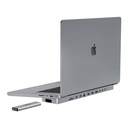 USB-C docking station / Hub za MacBook Pro 13" / 14" INVZI MagHub 12in2 sa SSD ladicom (siva)