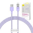 Kabel za brzo punjenje Baseus USB-A na Lightning Explorer Series 1m 2.4A (ljubičasti) (paket od 5 komada)