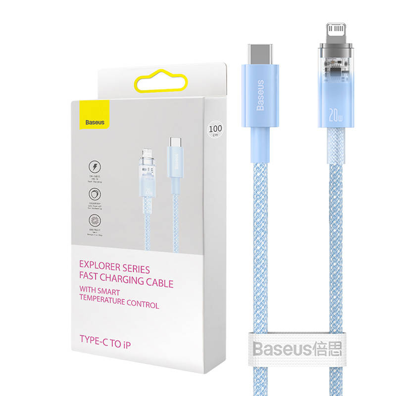 Kabel za brzo punjenje Baseus USB-C na Lightning Explorer Series 1m, 20W (plavi)