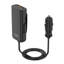 Auto punjač Budi 105W, USB + USB-C, PD + QC 3.0 (crni)