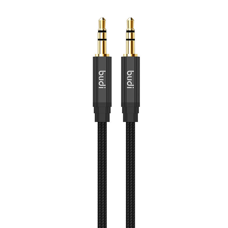 AUX kabel mini jack 3.5mm na mini jack 3.5mm Budi, 1m (crni)