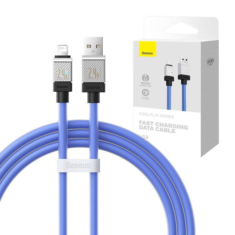 Kabel za brzo punjenje Baseus USB-A na Lightning Coolplay Series 1m, 2.4A (bijeli)