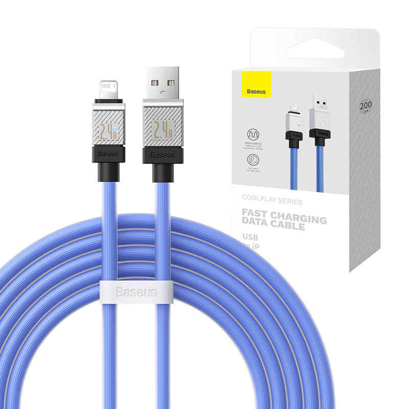 Kabel za brzo punjenje Baseus USB-A na Lightning CoolPlay Series 2m, 2.4A (plavi)