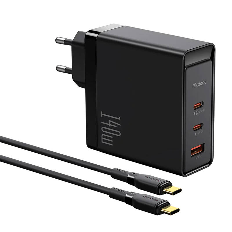 Punjač GaN 140W Mcdodo CH-2913, 2x USB-C, USB-A (crni)