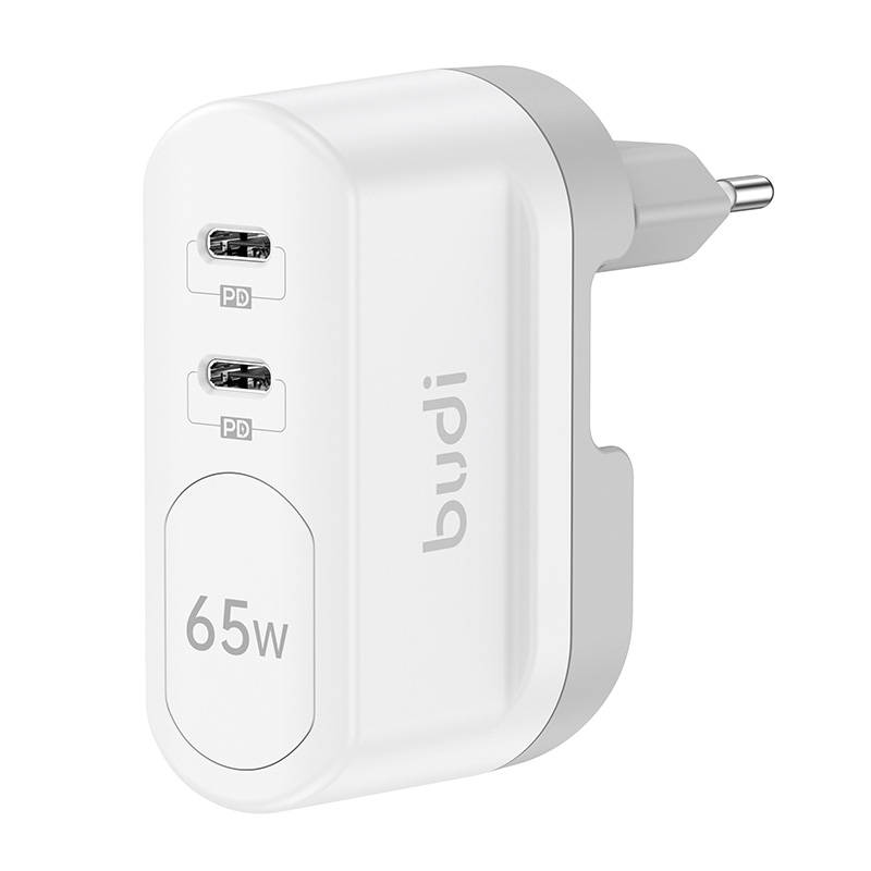 Zidni punjač, ​​Budi 2x USB 65W