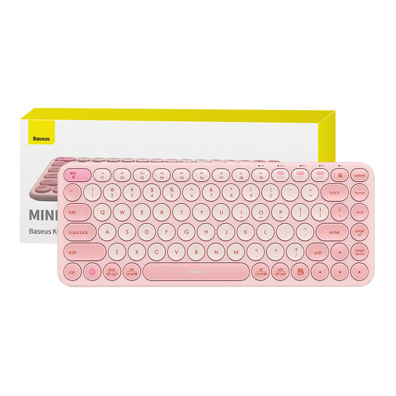 Baseus K01A bežična tromodna tipkovnica Baby Pink