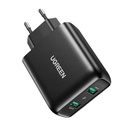 Brzi punjač UGREEN, 2xUSB-A, 18W, PD 3.0 EU (crni)