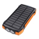 Choetech B567 solarna baterija s induktivnim punjenjem 3x USB 20000mAh 20W / QC 18W / Qi 10W (crno-narančasta)