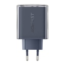 Zidni punjač Acefast A45, 2x USB-C, 1xUSB-A, 65W PD (siv)