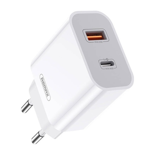 [047776] Zidni punjač Remax, RP-U68, USB-C, USB, 20W (bijeli)