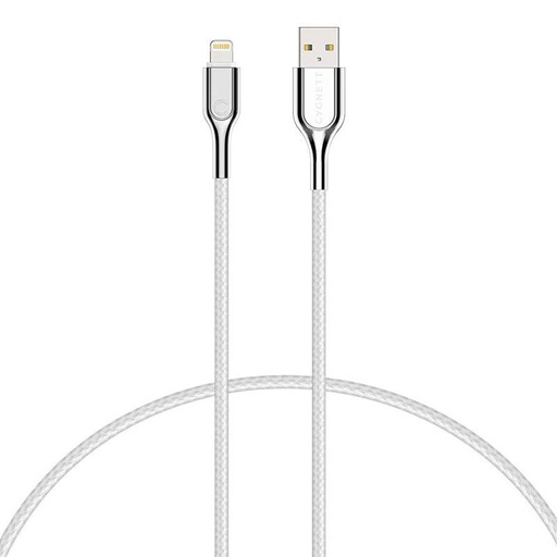 [049074] Kabel Lightning na USB Cygnett Armored 2.4A 12W 0,1m (bijeli)