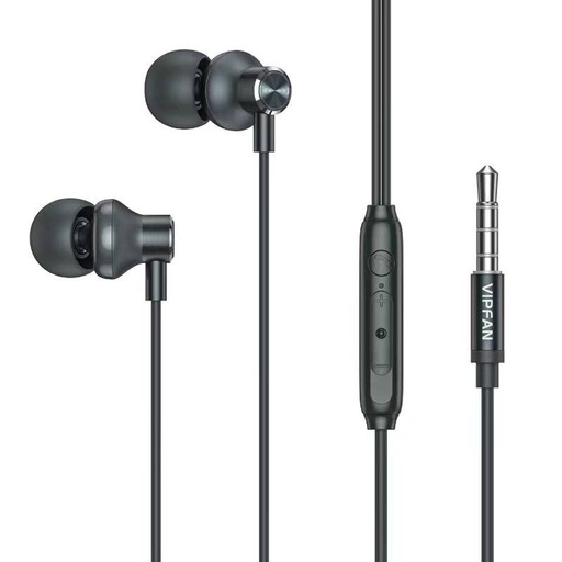 [049122] Žičane in-ear slušalice Vipfan M07, 3,5 mm (zelene)