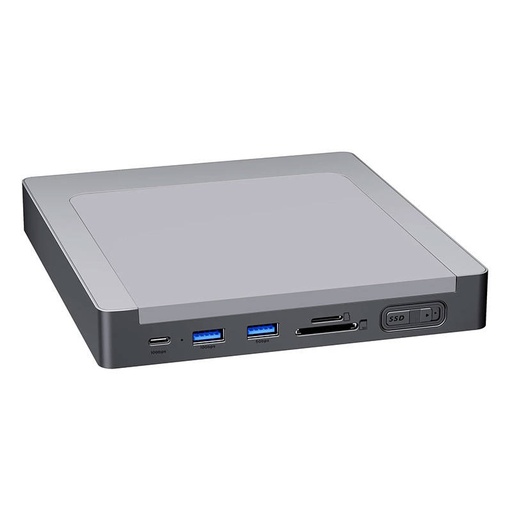 [050525] INVZI MagHub 8-u-1 USB-C priključna stanica / čvorište za iMac s ležištem za SSD (sivo)