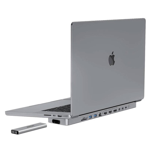 [050526] USB-C docking station / Hub za MacBook Pro 16" INVZI MagHub 12in2 sa SSD ladicom (sivo)