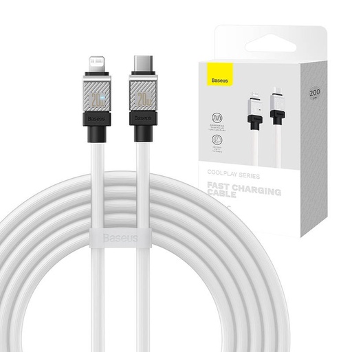 [048718] Kabel za brzo punjenje Baseus USB-C na Coolplay Series 2m, 20W (bijeli)