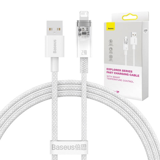 [048737] Kabel za brzo punjenje Baseus Explorer USB na Lightning 2.4A 1M (bijeli)