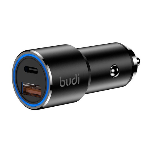 [050642] Budi auto punjač, ​​USB + USB-C, 36W (crni)