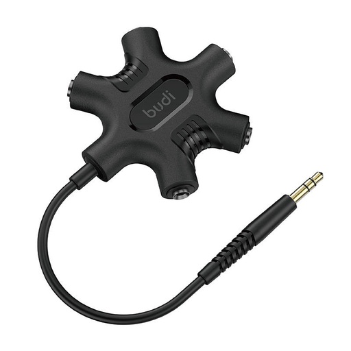 [050633] Budi Rockstar AUX mini jack adapter 3,5 mm na 5x mini jack 3,5 mm (crni)