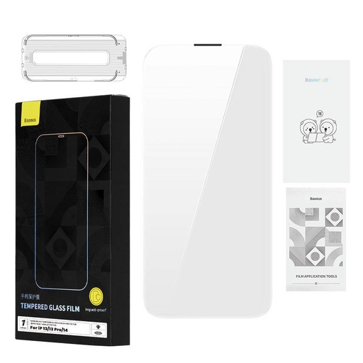 [046170] Kaljeno staklo Baseus 0.4mm Iphone 13/13 Pro/14 + set za čišćenje