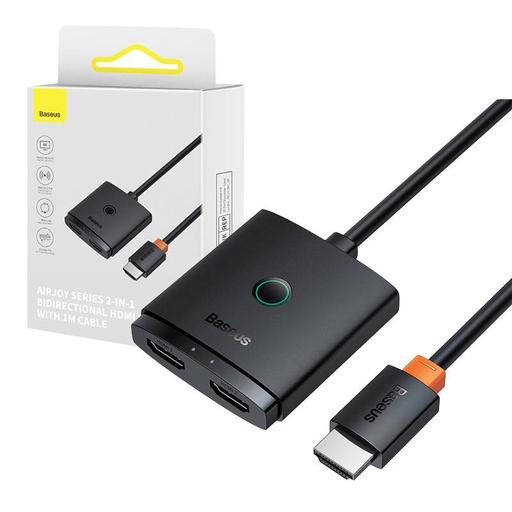 [049236] HDMI Switch Baseus s klasterom kabela od 1 m crne boje