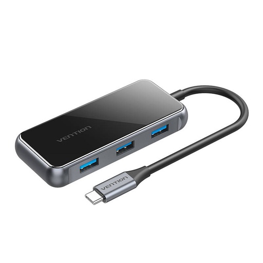 [051172] 5u1 adapter HUB Vention TFBHB USB-C na HDMI 4K@60Hz, 3x USB 3.0, PD (sivo)