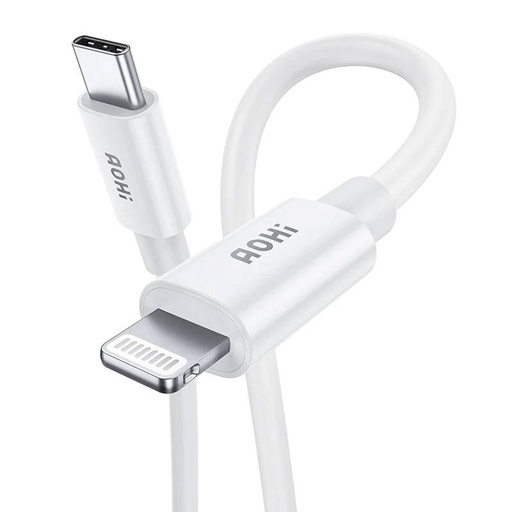 [051260] AOHI AOC-L003 PVC USB-C na L kabel (bijeli)