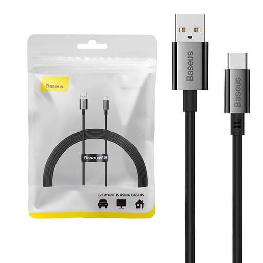 [049293] Kabel USB do USB-C Baseus Superior 100W 1,5m (crni) (paket od 5 komada)