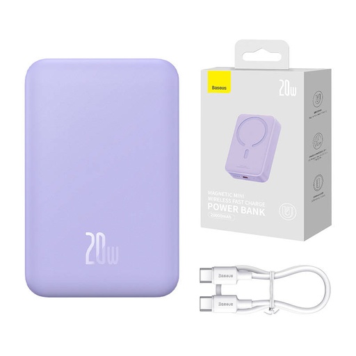 [048694] Powerbank Baseus Magnetic Mini 20000mAh 20W (ljubičasta)