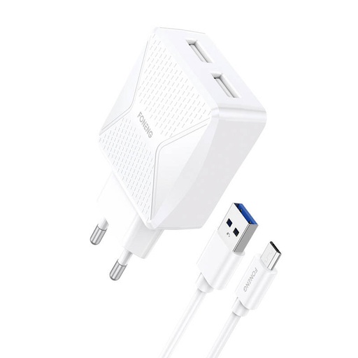 [053436] Punjač Foneng EU35 USB-A + Micro USB 2.4A