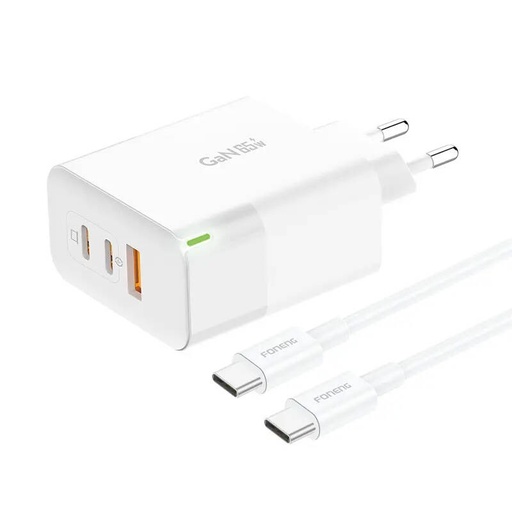 [053437] Punjač Foneng GAN65 USB-A, USB-C, USB-C GAN65, 2.4A, 65W