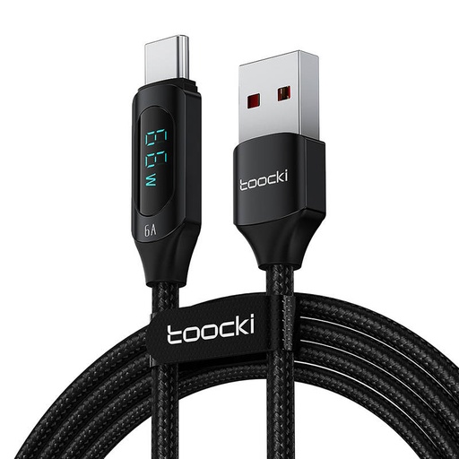 [054215] Toocki kabel za punjenje USB A-C, 1m, 66W (crni)