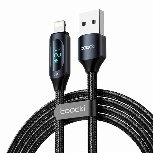 [054217] Toocki kabel za punjenje USB A-L, 1m, 12W (crni)