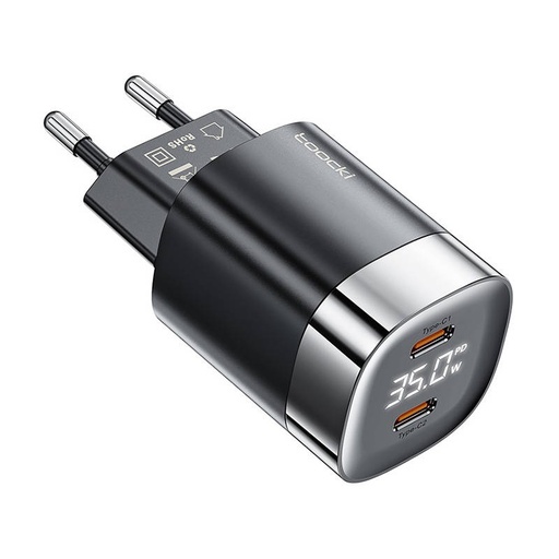 [054268] Toocki 2x USB-C, GaN 35W punjač (crni)